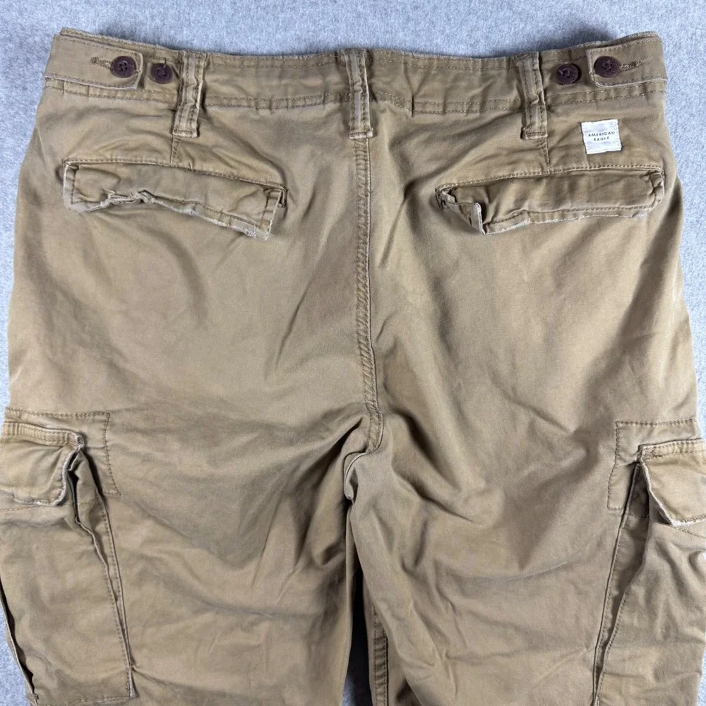 American Eagle Cargo Pants Mens 34x30 Olive Green Flex Straight Utility Gorpcore
